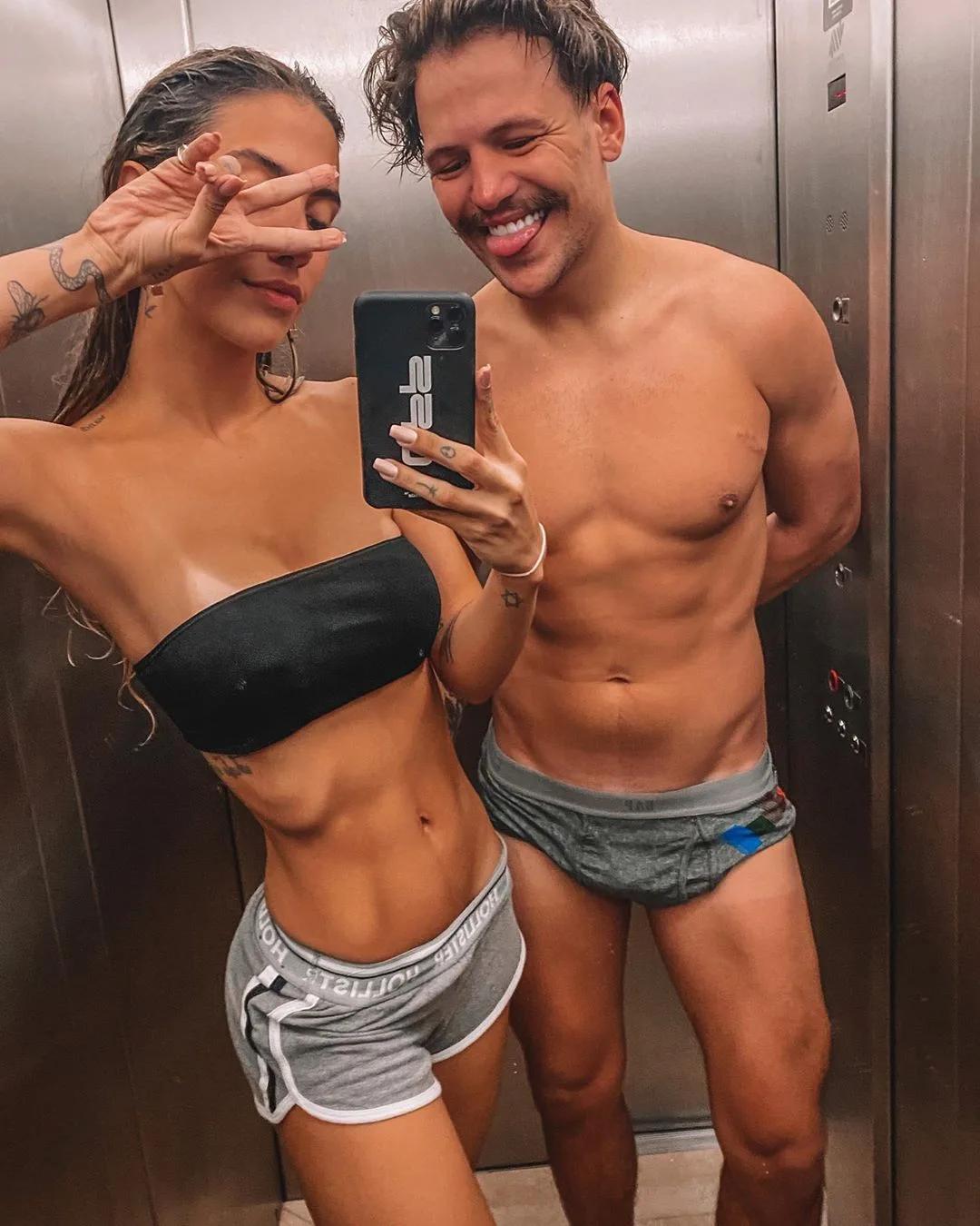 Após postar foto com Gabi Brandt, Saulo Poncio explica: 'nunca vai existir inimizade entre a gente'