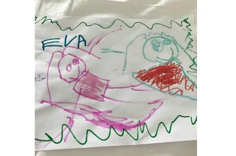 Angélica mostra desenho fofo que ganhou de presente de aniversário da filha, Eva