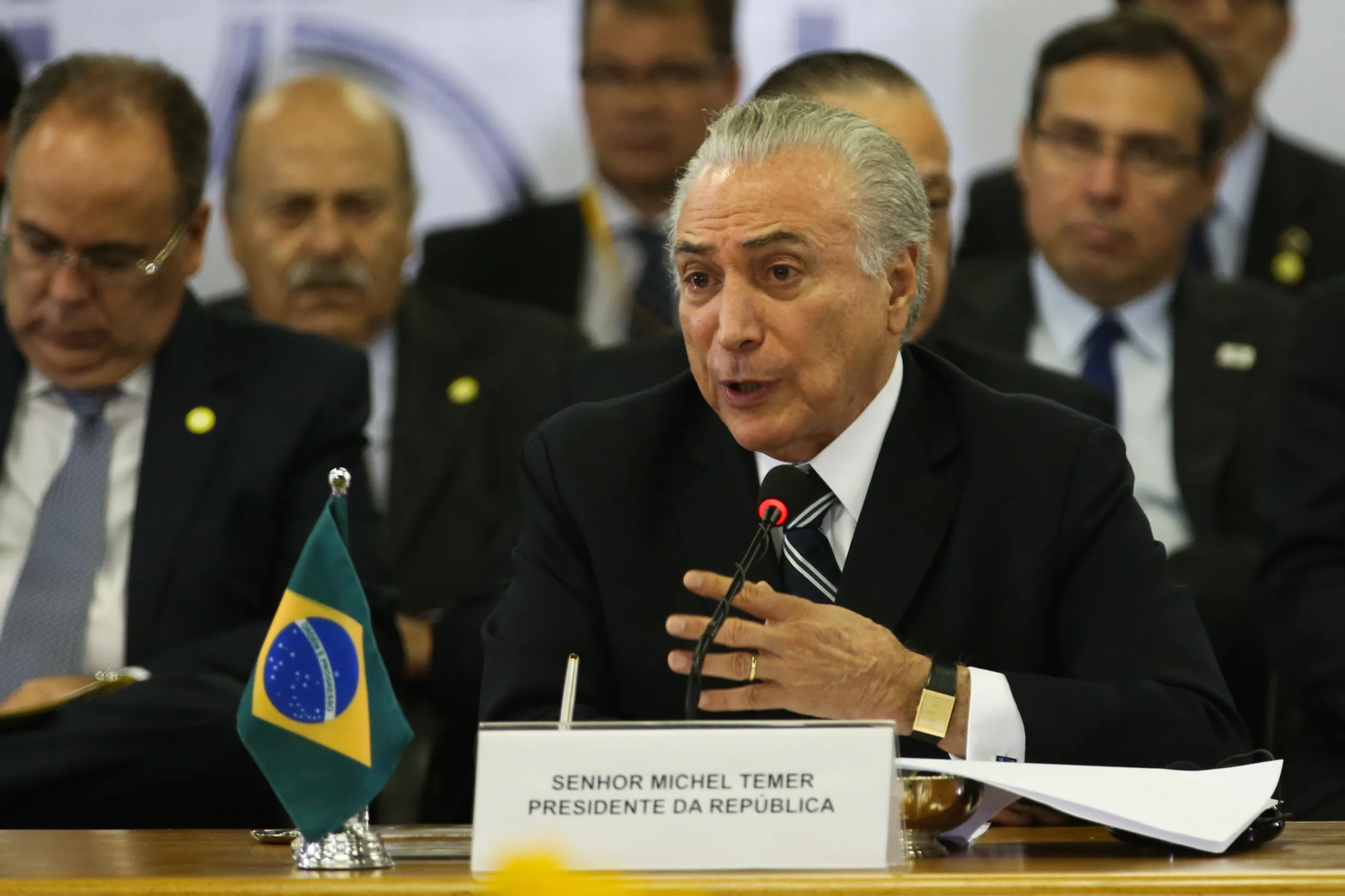 Brasília – Presidente Michel Temer participa de reunião Ministerial do Cone Sul sobre Segurança nas Fronteiras, no Palácio Itamaraty (Wilson Dias/Agência Brasil)