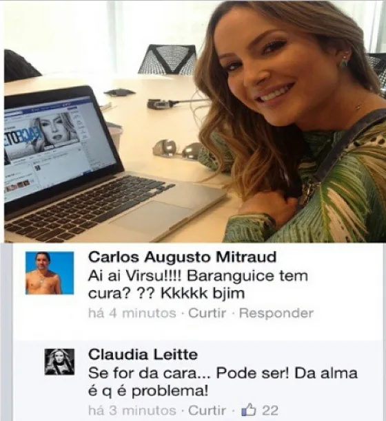 Internauta chama Claudia Leitte de ‘baranga’ e cantora reponde “na lata”