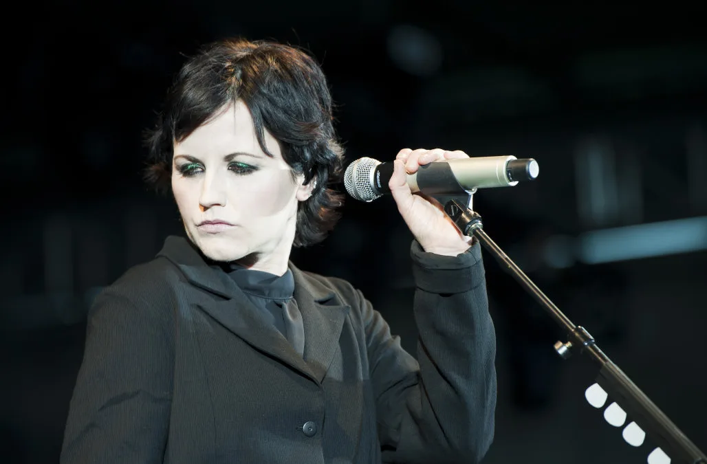 Dolores O’Riordan of The Cranberries performs live in concert at F1 Rocks at the Sidney Myer Music Bowl in Melbourne, Australia.