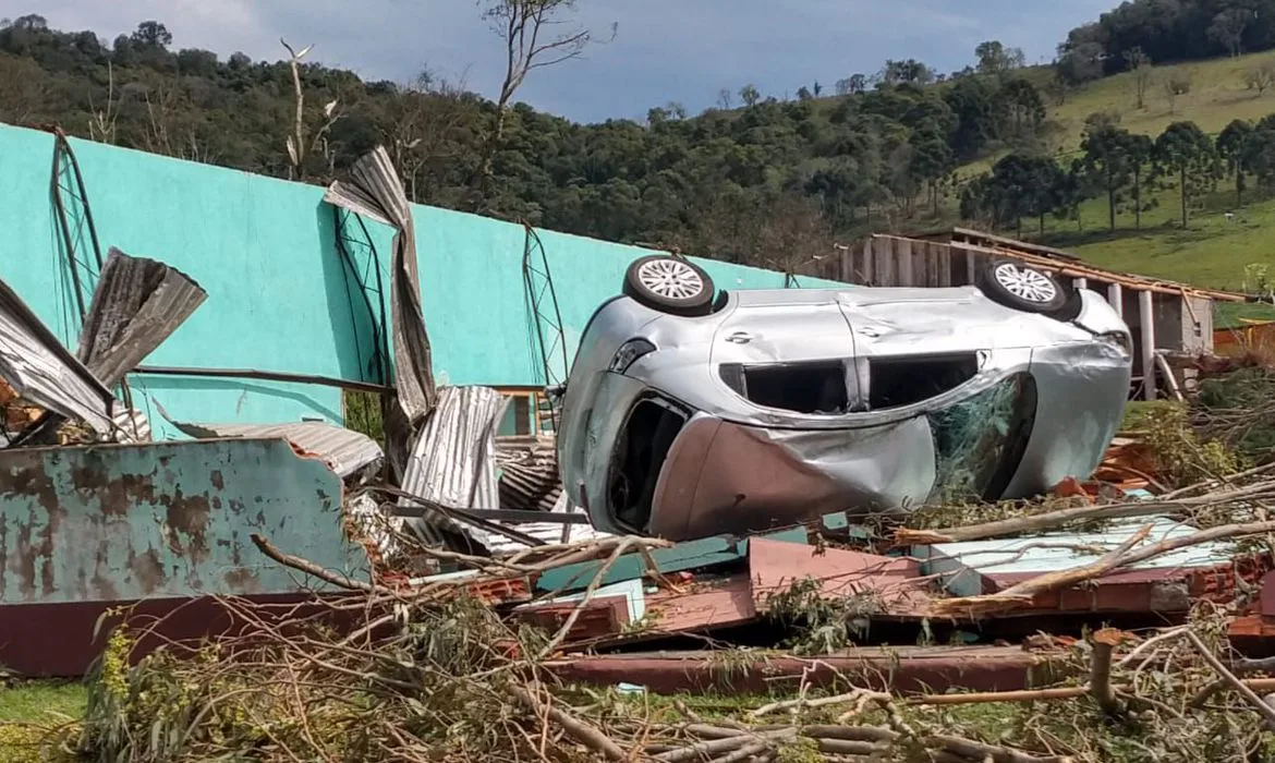 15/08/2020 Água Doce – Estragos causados pelo tornado Foto: Flávio Júnior/ Defesa Civil