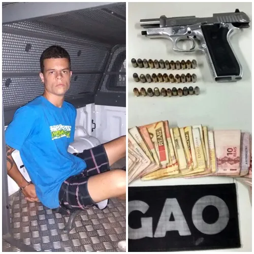 Jovem é apreendido com dinheiro, armas e munições em Vila Velha