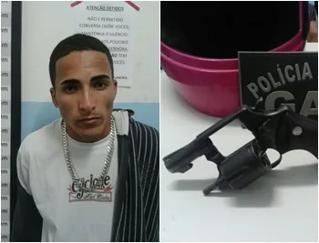 Jovem detido e menor apreendido com arma em bairro de Vitória