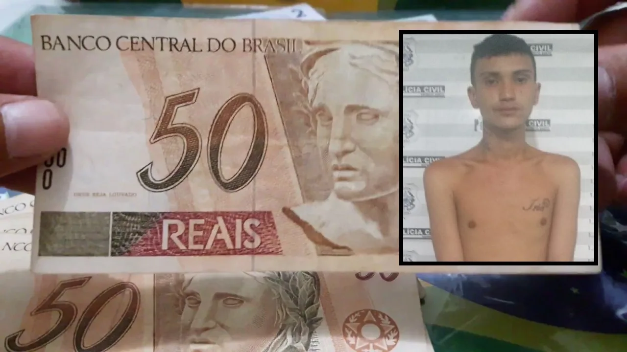 Rapaz é preso e confessa ter matado jovem por causa de R$ 50 em notas falsas na Serra