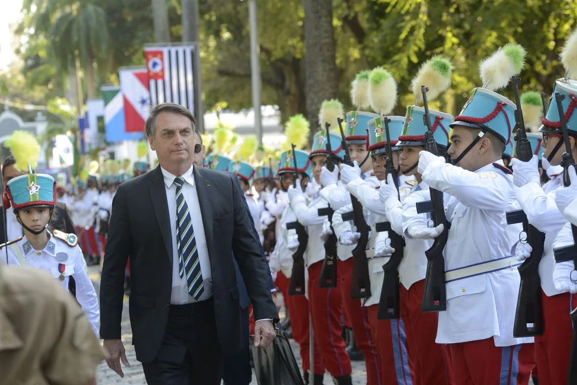 O presidente da República, Jair Bolsonaro, participa das comemorações dos 130 anos do Colégio Militar do Rio de Janeiro.