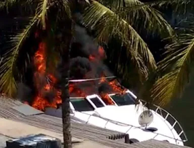 Incêndio em lancha de luxo pode ter sido causado por curto-circuito, afirma Marinha