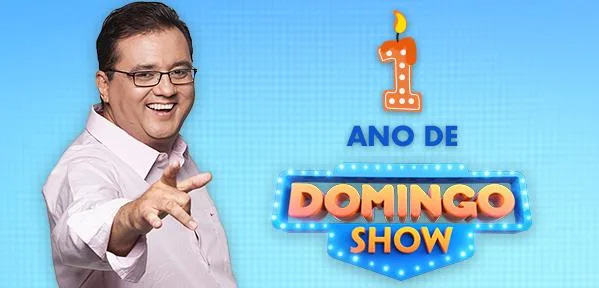 “Domingo Show” completa um ano no próximo dia 23 e acumula mais de 1657 minutos na liderança