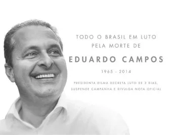 Sites de Dilma e Aécio fazem homenagem a Campos