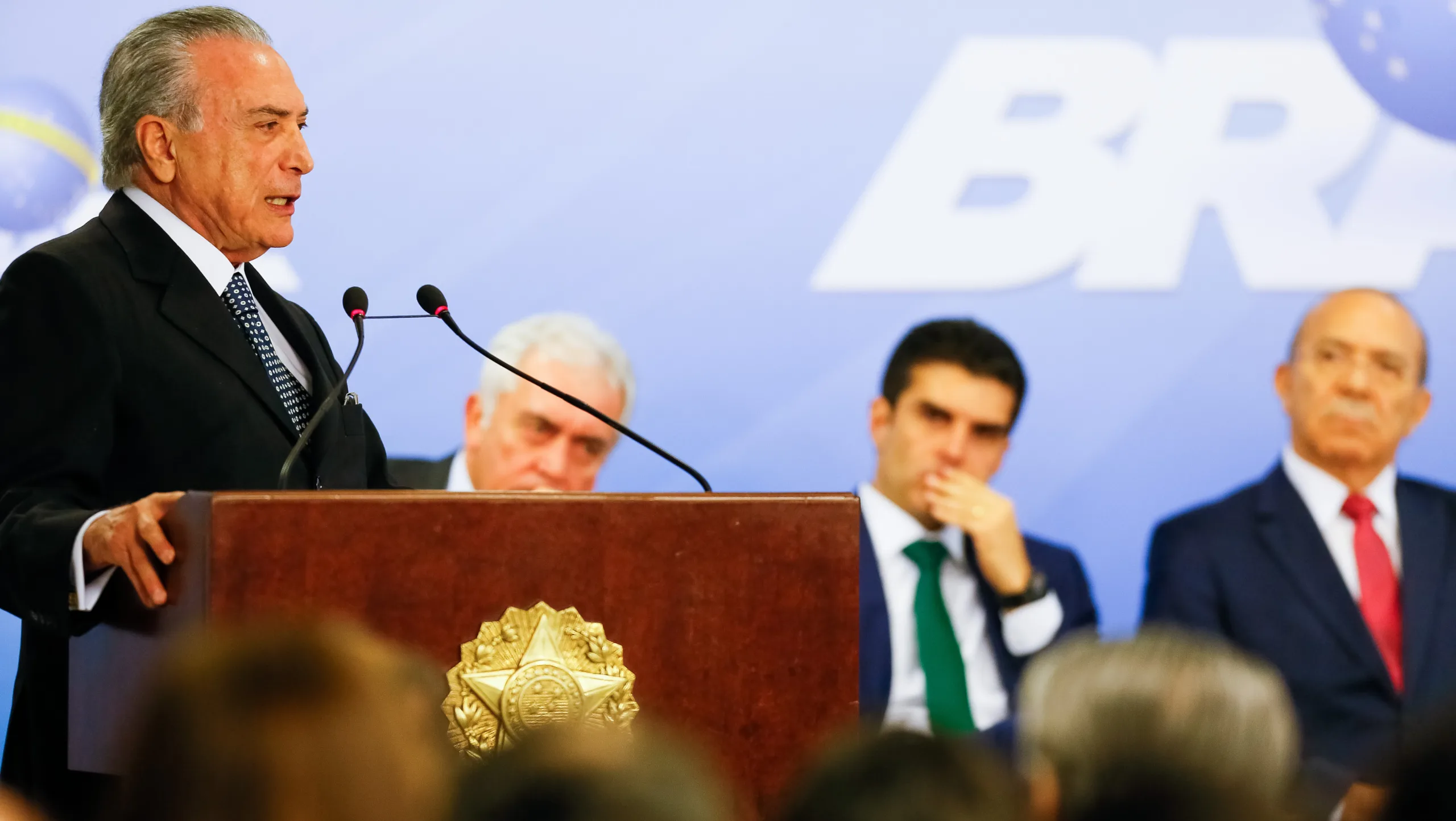 Brasília – DF, 09/08/2016. Presidente em Exercício Michel Temer durante cerimônia de lançamento do Programa de Revitalização da Bacia Hidrográfica do Rio São Francisco. Foto: Marcos Corrêa/PR