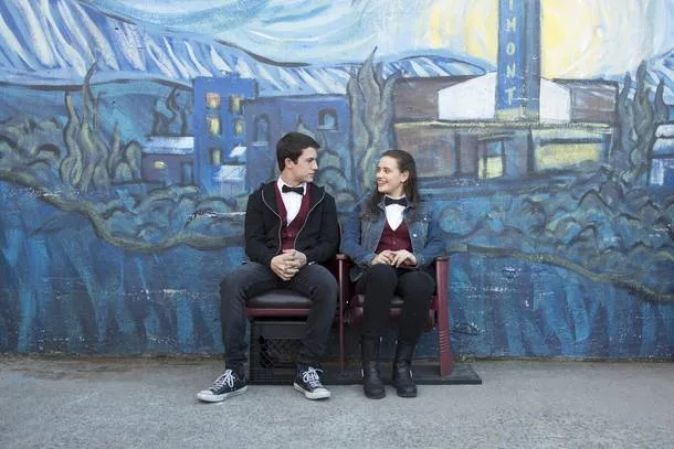 Dylan Minnette and Katherine Langford in “Thirteen Reasons Why.” MUST CREDIT: Beth Dubber, Netflix