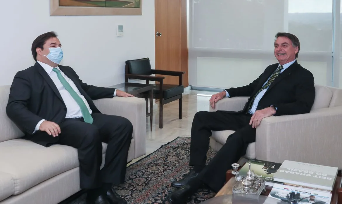 (Brasília – DF, 14/05/2020, Presidente da República, Jair Bolsonaro durante encontro com o Presidente da Câmara, Rodrigo Maia. Foto: Isac Nóbrega/PR