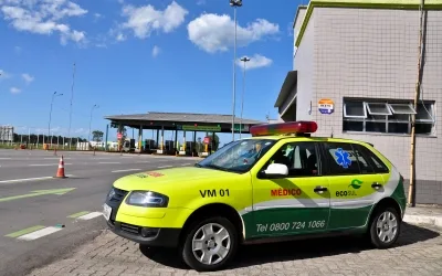 Carreta carregada de eucalipto tomba em Guarapari