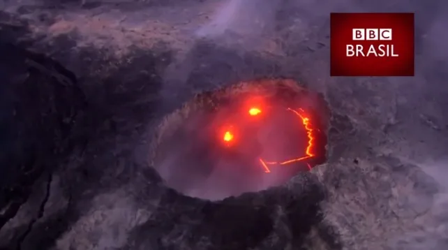 Lava em cratera faz formato de rosto em vulcão no Havaí. Confira as imagens!