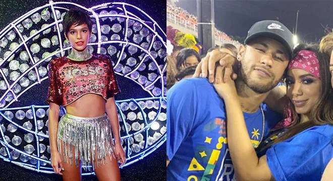 Bruna Marquezine deixa sambódromo aos prantos após encontro com Neymar e Anitta