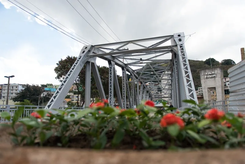 vistoria as obras da ponte seca