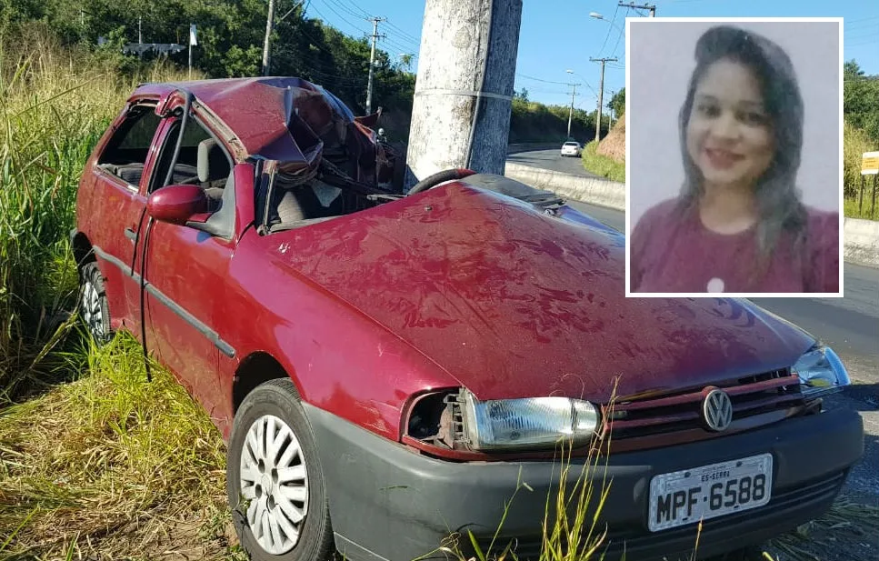 Motorista perde controle da direção do carro, bate em poste e morre na Serra