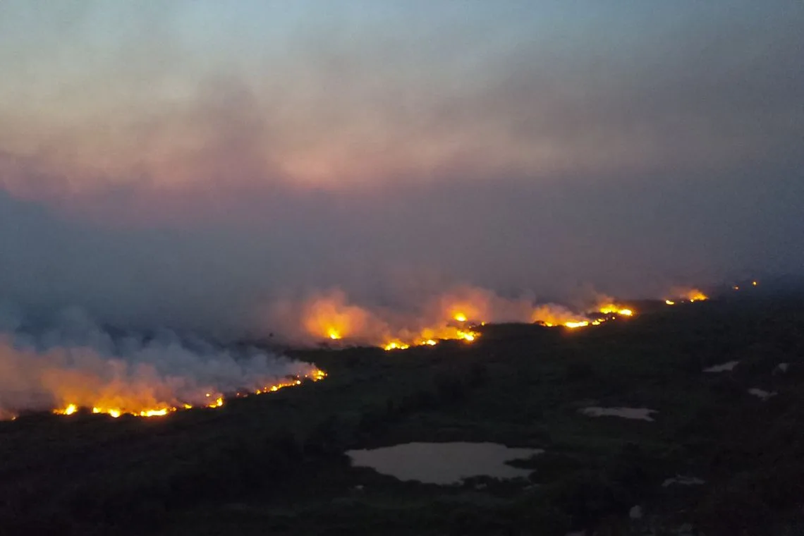 Incendios florestais entre Miranda e Corumbá BR 262 e MS 184