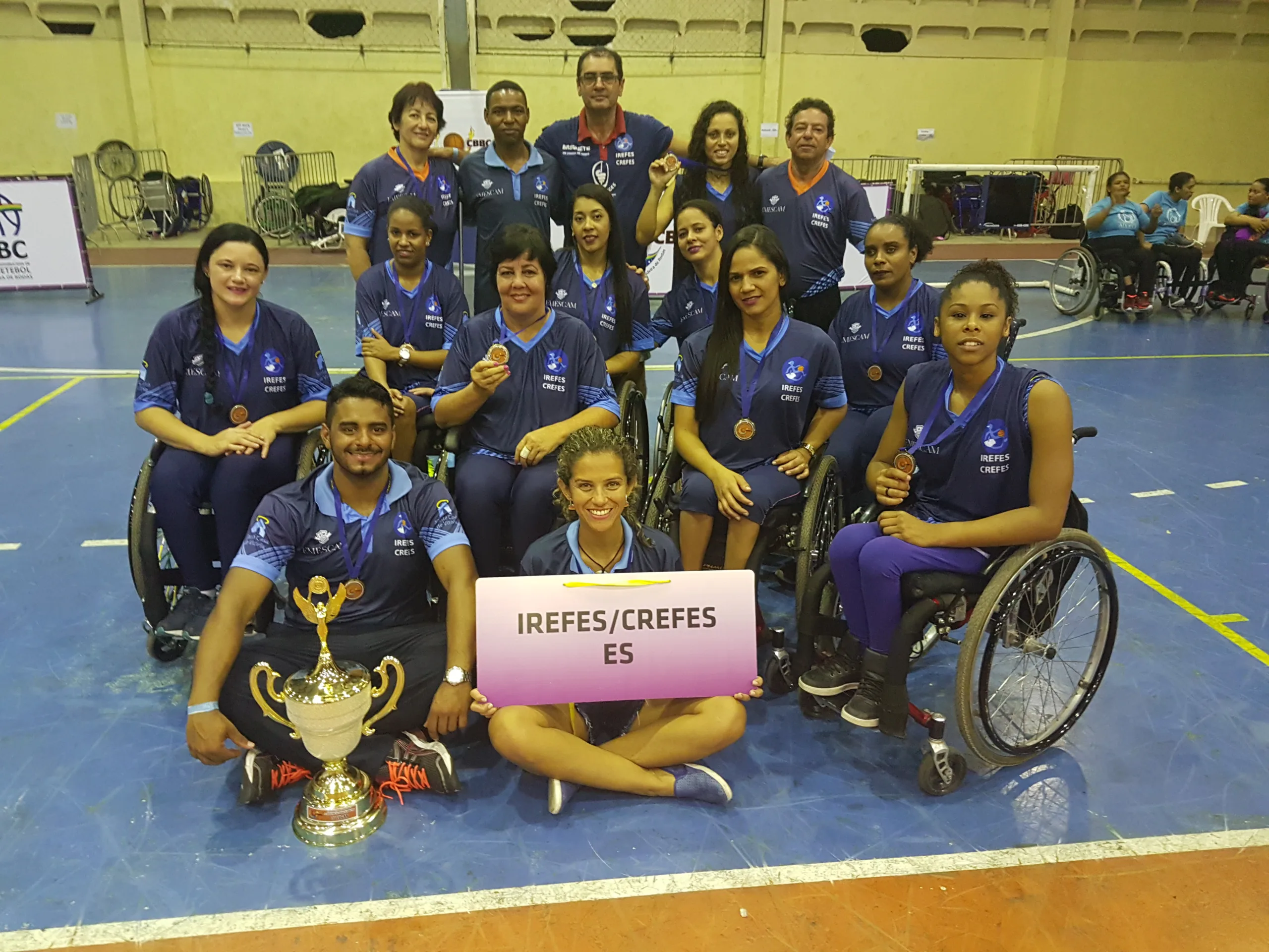 Time de cadeirantes capixabas fica em terceiro lugar em campeonato nacional de basquete