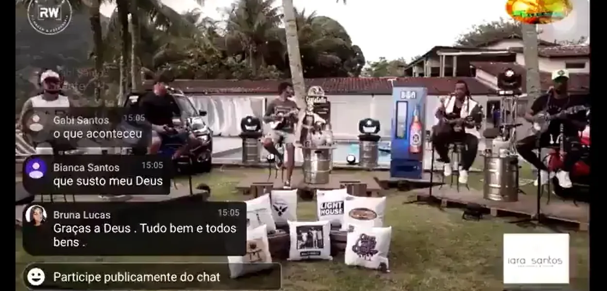 Grupo de pagode se pronuncia após ter live interrompida por tiroteio no Rio de Janeiro