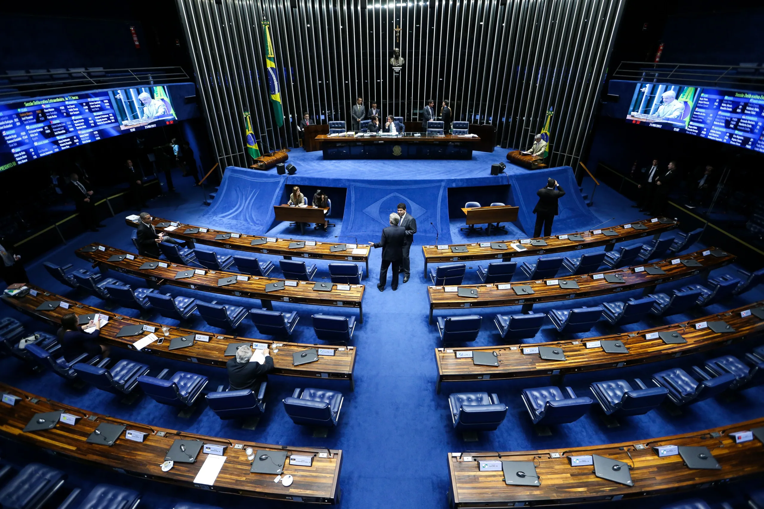 Brasília – Sessão deliberativa extraordinária no plenário do Senado (Marcelo Camargo/Agência Brasil)