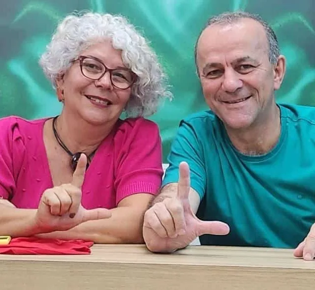 Célia e Helder Salomão em reunião do PT / crédito: PT