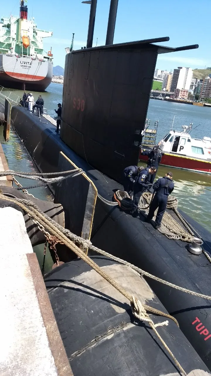 Pela quinta vez, submarino Tupi S30 atraca no Espírito Santo e deve permanecer até segunda-feira