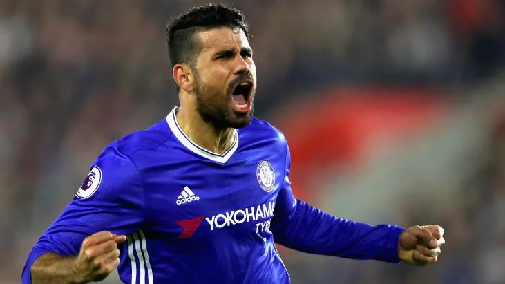 SOUTHAMPTON, ENGLAND – OCTOBER 30: Diego Costa of Chelsea celebrates scoring his sides second goal during the Premier League match between Southampton and Chelsea at St Mary’s Stadium on October 30, 2016 in Southampton, England. (Photo by Clive Rose/Getty Images)