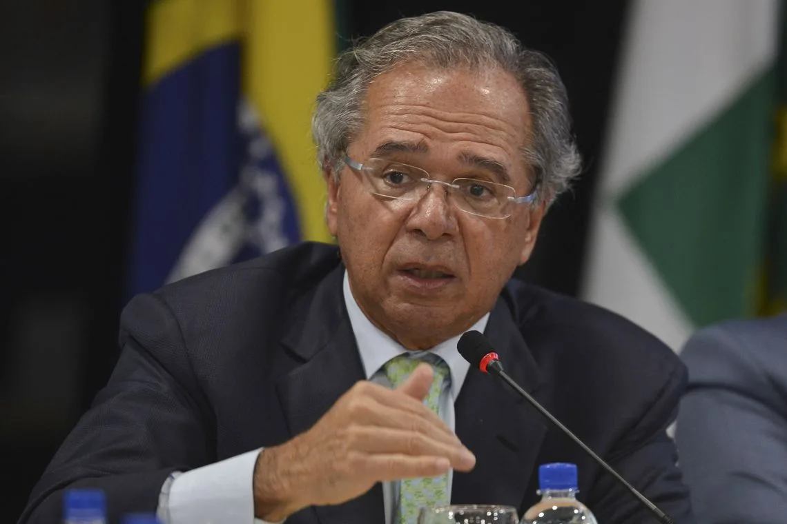 O ministro da Economia, Paulo Guedes, durante Plenária de Prefeitos da 75a Reunião Geral da FNP, fala sobre a Reforma da Previdência.