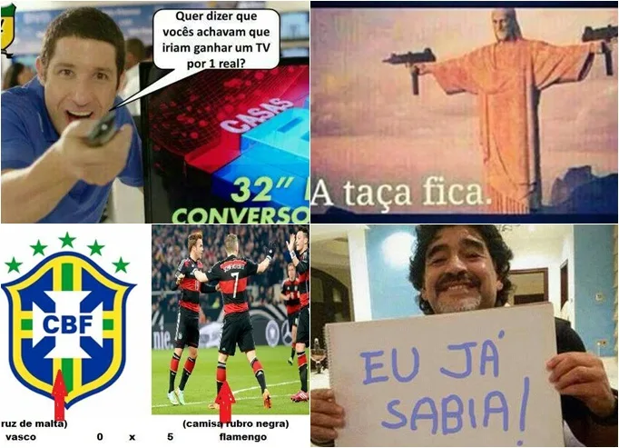 Com vexame brasileiro, memes movimentam as redes sociais na internet