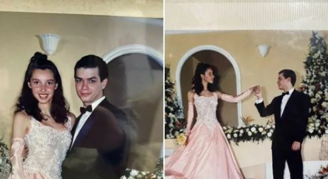 Internauta compartilha foto de Fábio Assunção em baile de debutante de sua mãe e ator responde