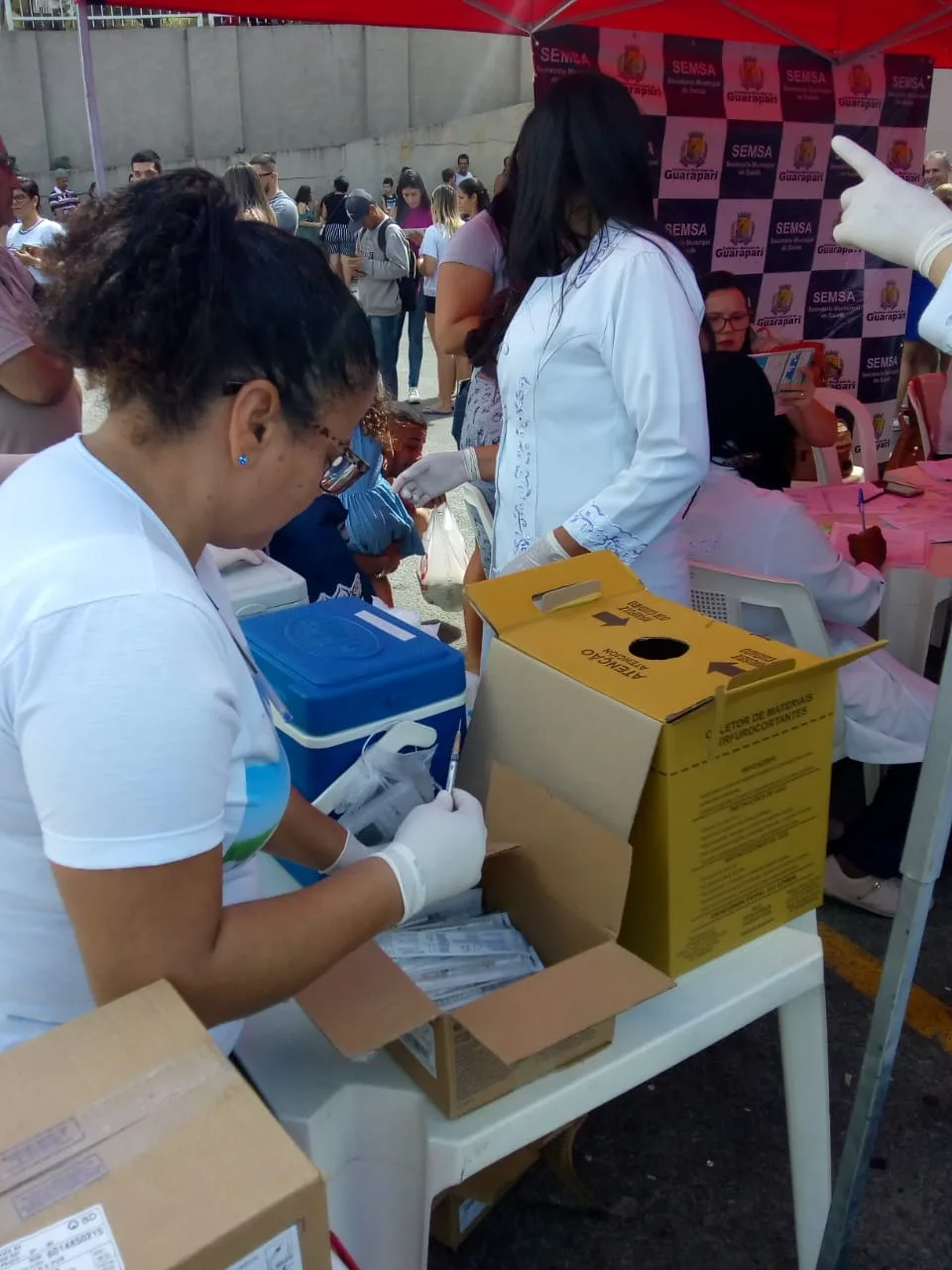 Campanha contra o Sarampo imuniza moradores de Guarapari neste sábado (17)