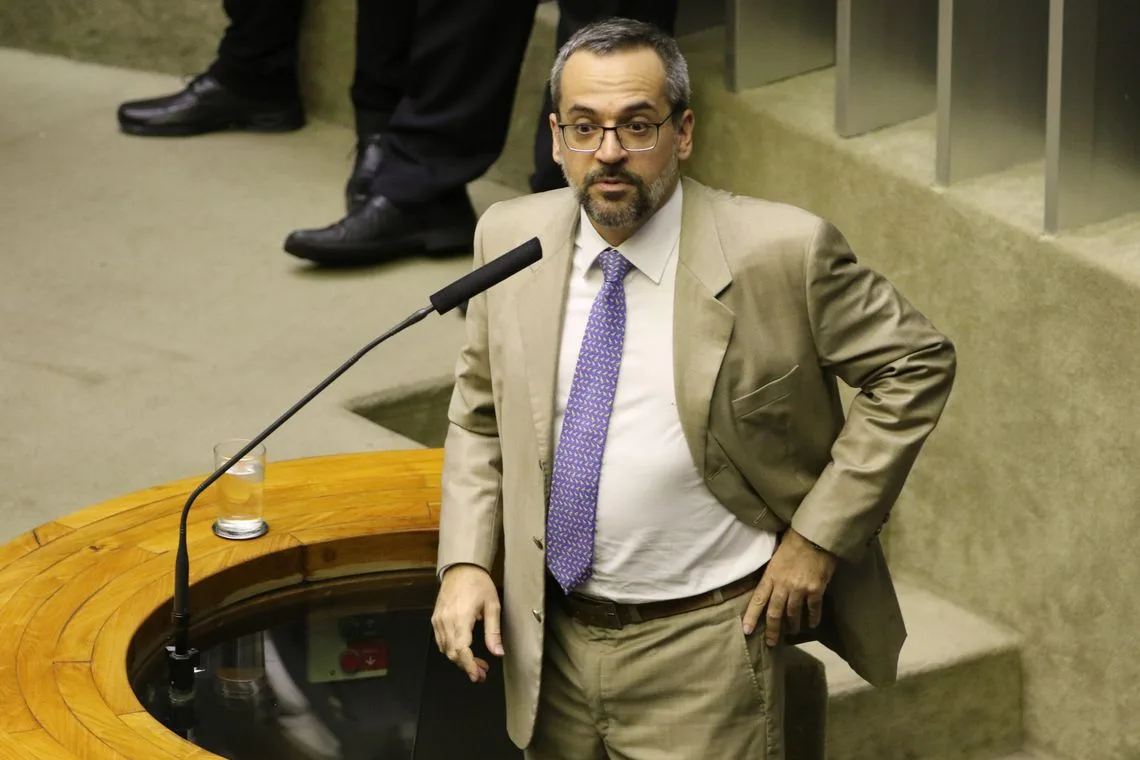 O ministro da Educação, Abraham Weintraub, na Câmara dos Deputados para detalhar como será feito o bloqueio de verbas de universidades públicas e institutos federais. O ministro foi convocado para falar sobre bloqueio de recursos.