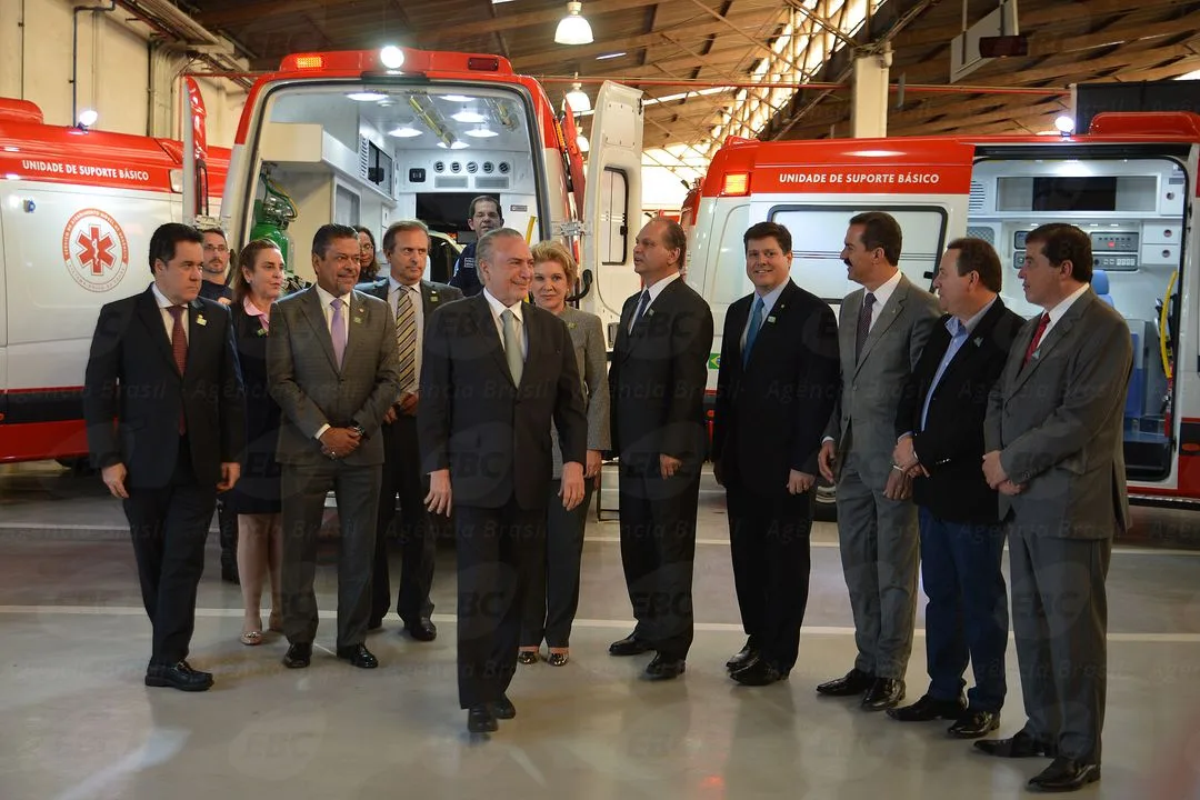 São Paulo – O presidente Michel Temer participa da entrega de 225 ambulâncias para renovação da frota do SAMU 192 (Rovena Rosa/Agência Brasil)