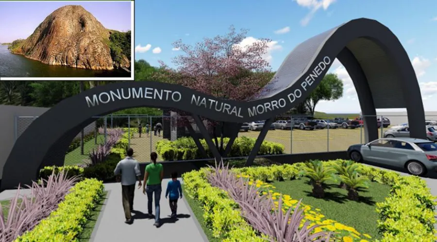 Projeto do Parque Ambiental do Penedo prevê mirante, trilhas e deck voltado para baía de Vitória