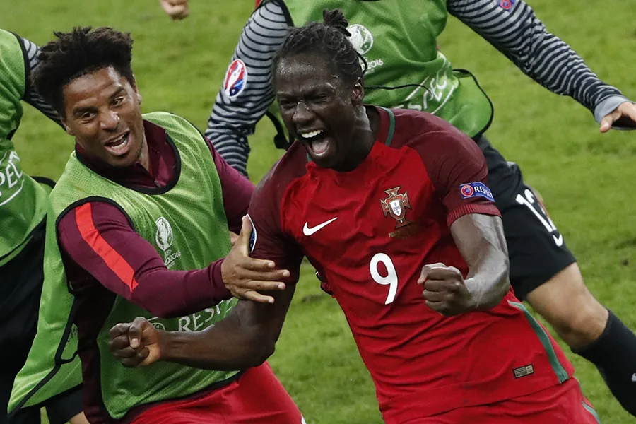 Football Soccer – Portugal v France – Euro 2016 – Final – Stade de France, Saint-Denis near Paris, France – 10/7/16 – Portugal’s Eder celebrates after scoring a goal. REUTERS/Christian Hartmann