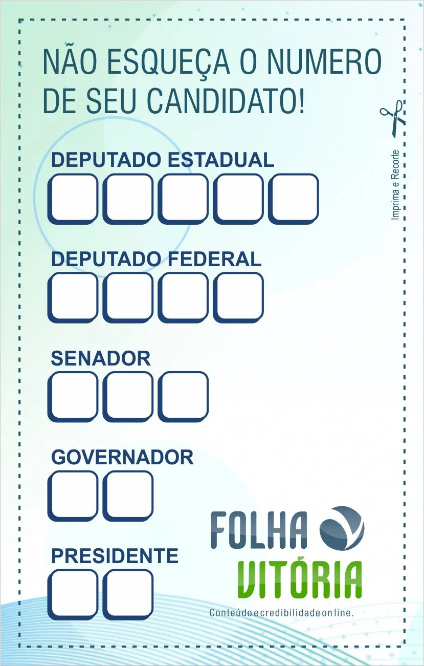 Confira o seu local de votação, o número dos candidatos e imprima a cola eletrônica