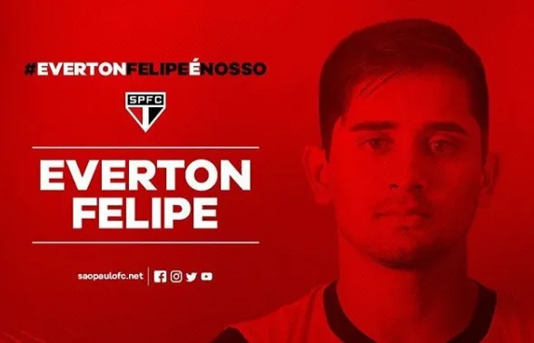 Everton Felipe aparece no BID, mas não deve estrear pelo São Paulo