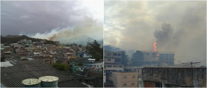 Vegetação pega fogo e põe casas em risco em bairro de Vila Velha