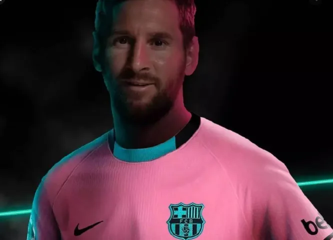 Messi é garoto-propaganda da nova terceira camisa do Barcelona para 2020/2021