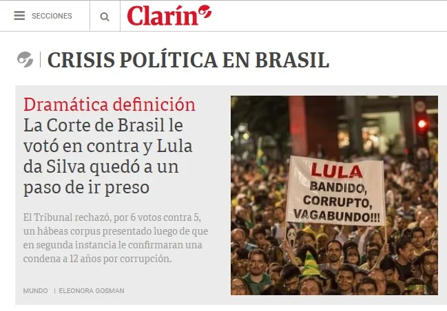 Imprensa mundial repercute decisão do STF sobre Lula