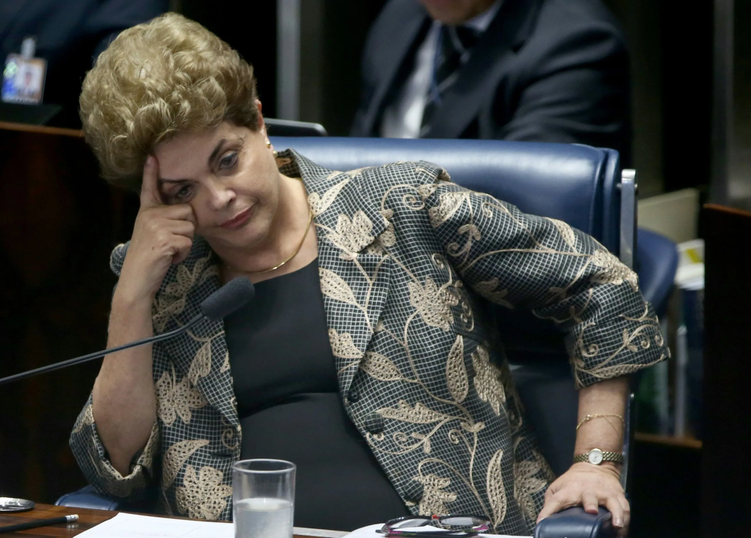 Brasília – Presidente afastada Dilma Rousseff, faz sua defesa durante sessão de julgamento do impeachment no Senado(Wisom Dias/Agência Brasil)