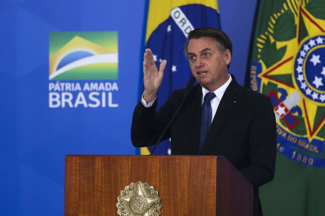 O presidente Jair Bolsonaro preside Solenidade de Lançamento de Linha de Crédito do BNDES para Organizações Filantrópicas.