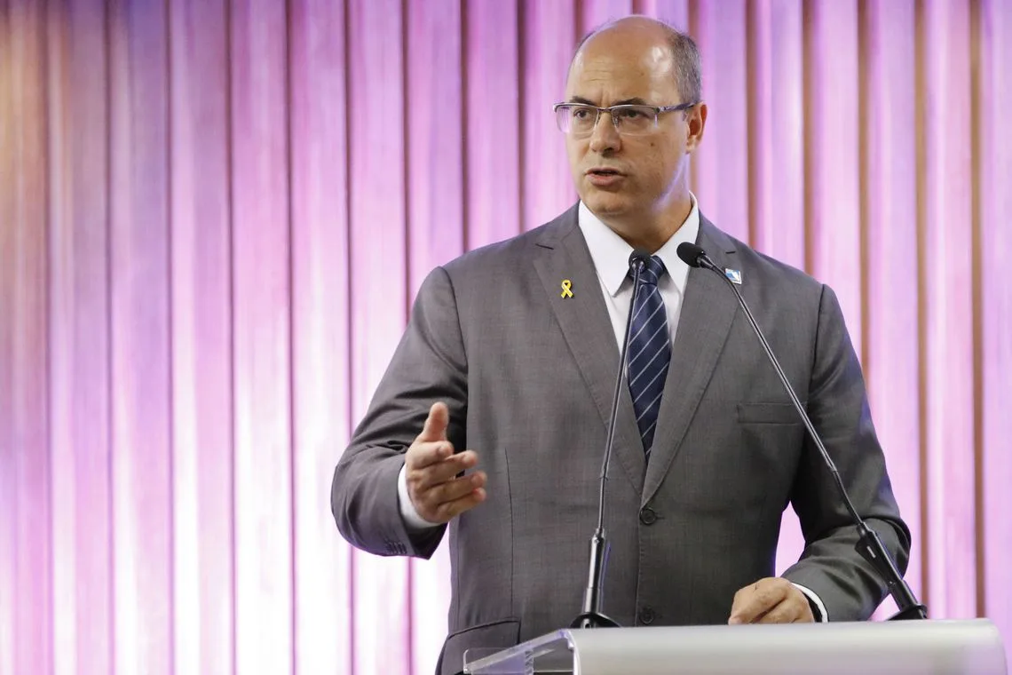 O governador Wilson Witzel durante cerimônia de entrega da Medalha do Mérito Industrial do Estado do Rio de Janeiro, na Federação das Indústrias do Estado do Rio de Janeiro.