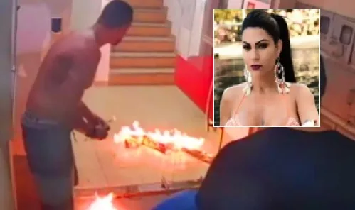 Mãe e namorada de modelo incendiada na Serra prestam depoimento