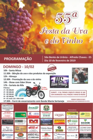 55ª Festa da Uva e do Vinho acontece neste fim de semana em Alfredo Chaves