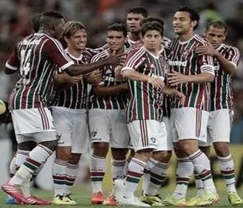 Wagner, jogador do Fluminense, comemora seu gol durante a segunda parti contra o Horizonte-CE, válida pela primeira fase da Copa do Brasil 2014. Jorge Rodrigues/Eleven