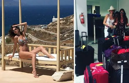 Luciana Gimenez termina férias na Grécia com foto de biquíni