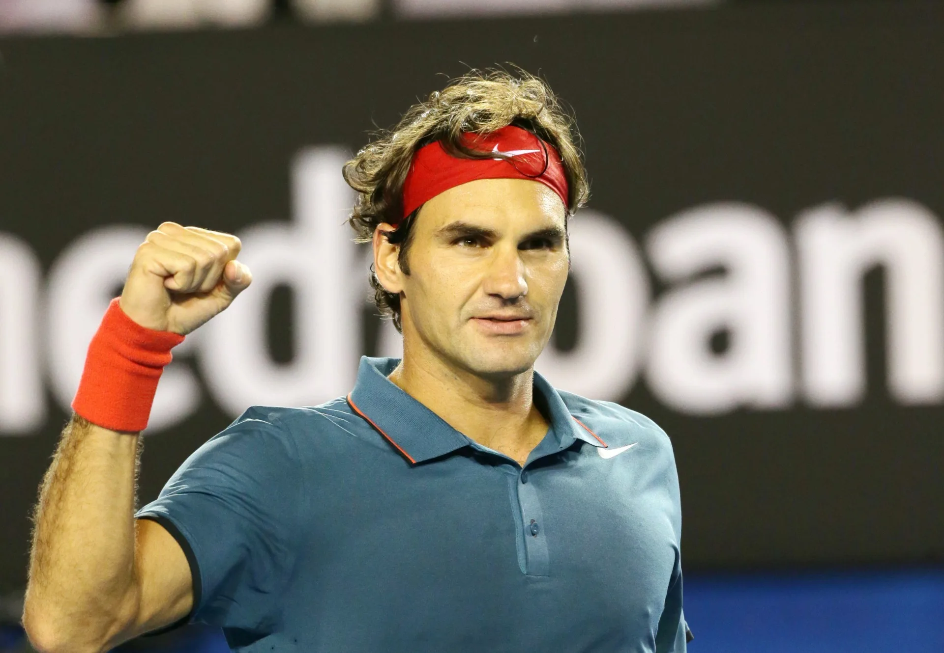 Australian Open Tennis 2014 at the Rod Laver Arena – Roger FEDERER (Sui) defeated Jo-Wilfried TSONGA (Fra) in three sets Featuring: Roger Federer Where: Melbourne, Australia When: 20 Jan 2014 Credit: ATP/WENN.com **Not available for publication in Germany**