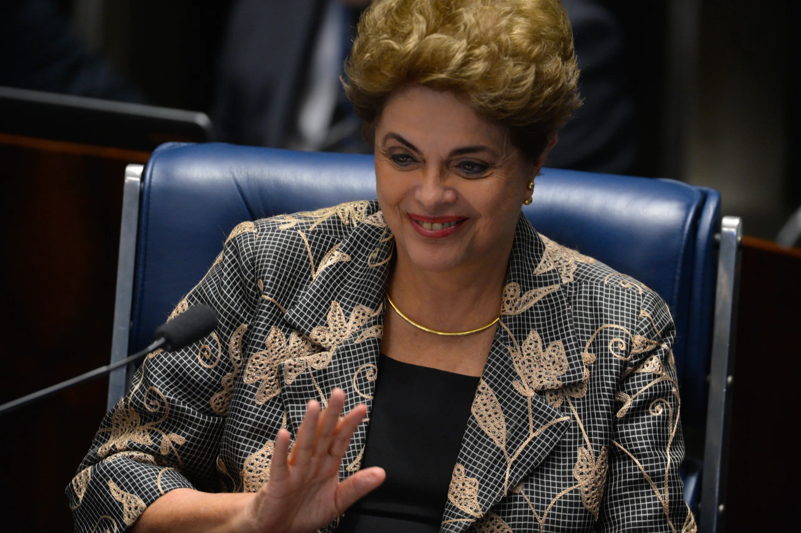 Brasília – Presidente afastada Dilma Rousseff, faz sua defesa durante sessão de julgamento do impeachment no Senado(Fabio Rodrigues Pozzebom/Agência Brasil)